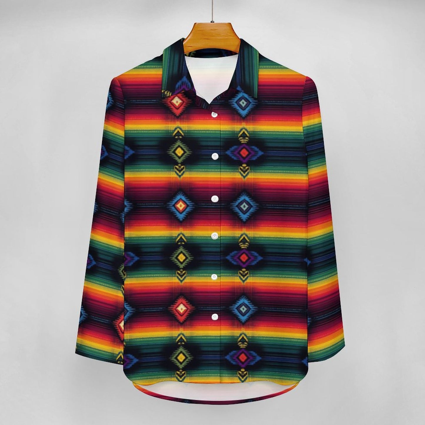 Colores de Mexico Serape Button up Blouse