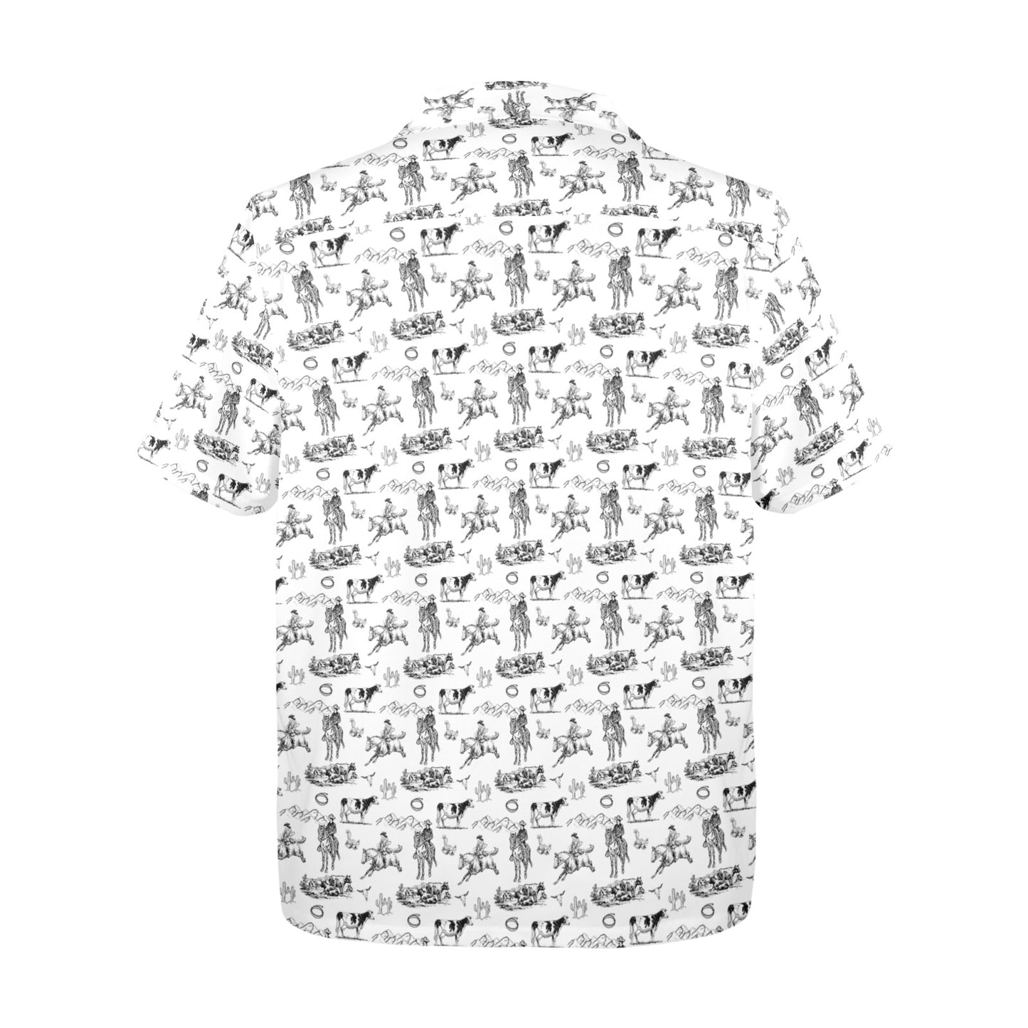 Baha Ranch Ranch Life in White Hawaiian Shirt Made in America