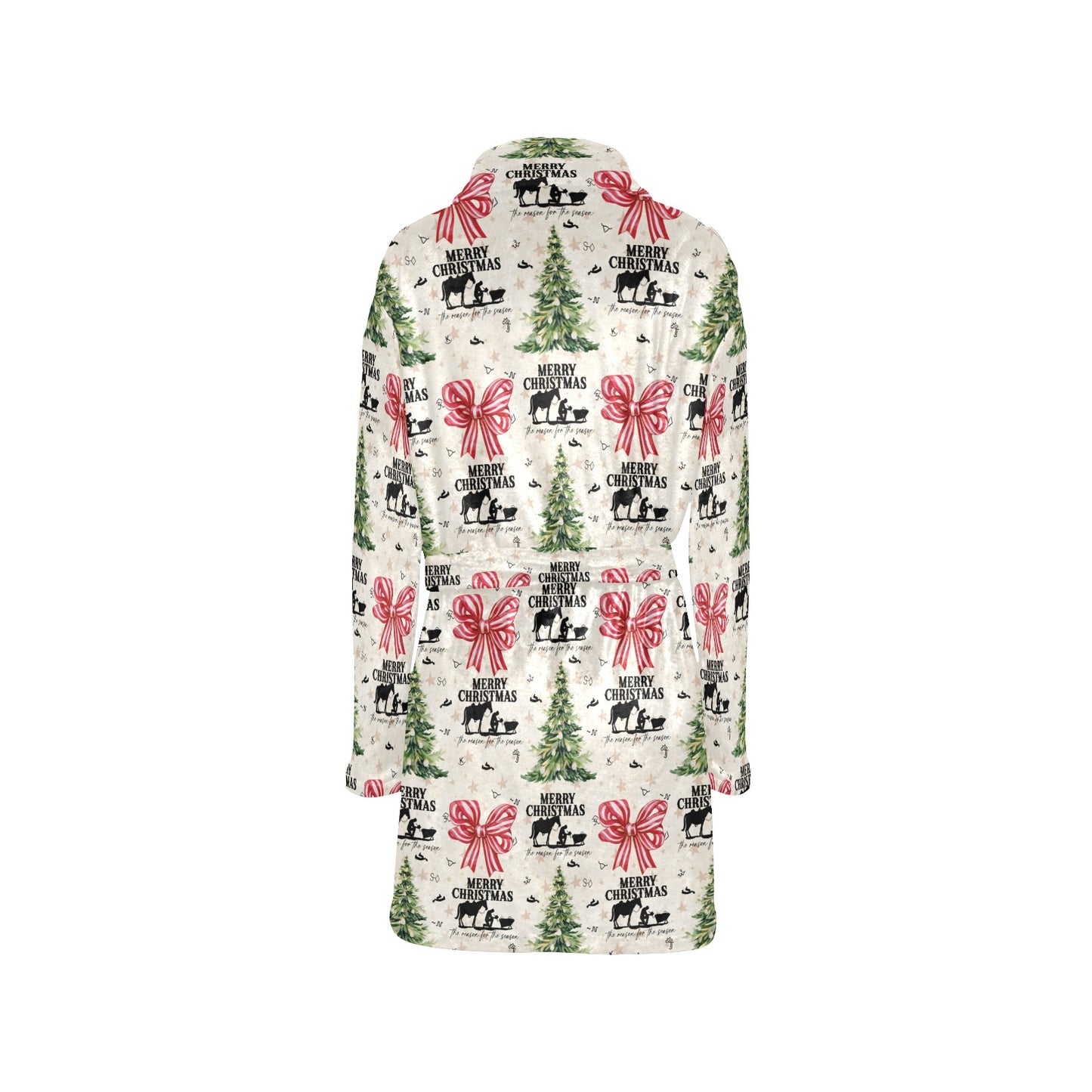 Praying Cowboy Christmas Fleece Robe