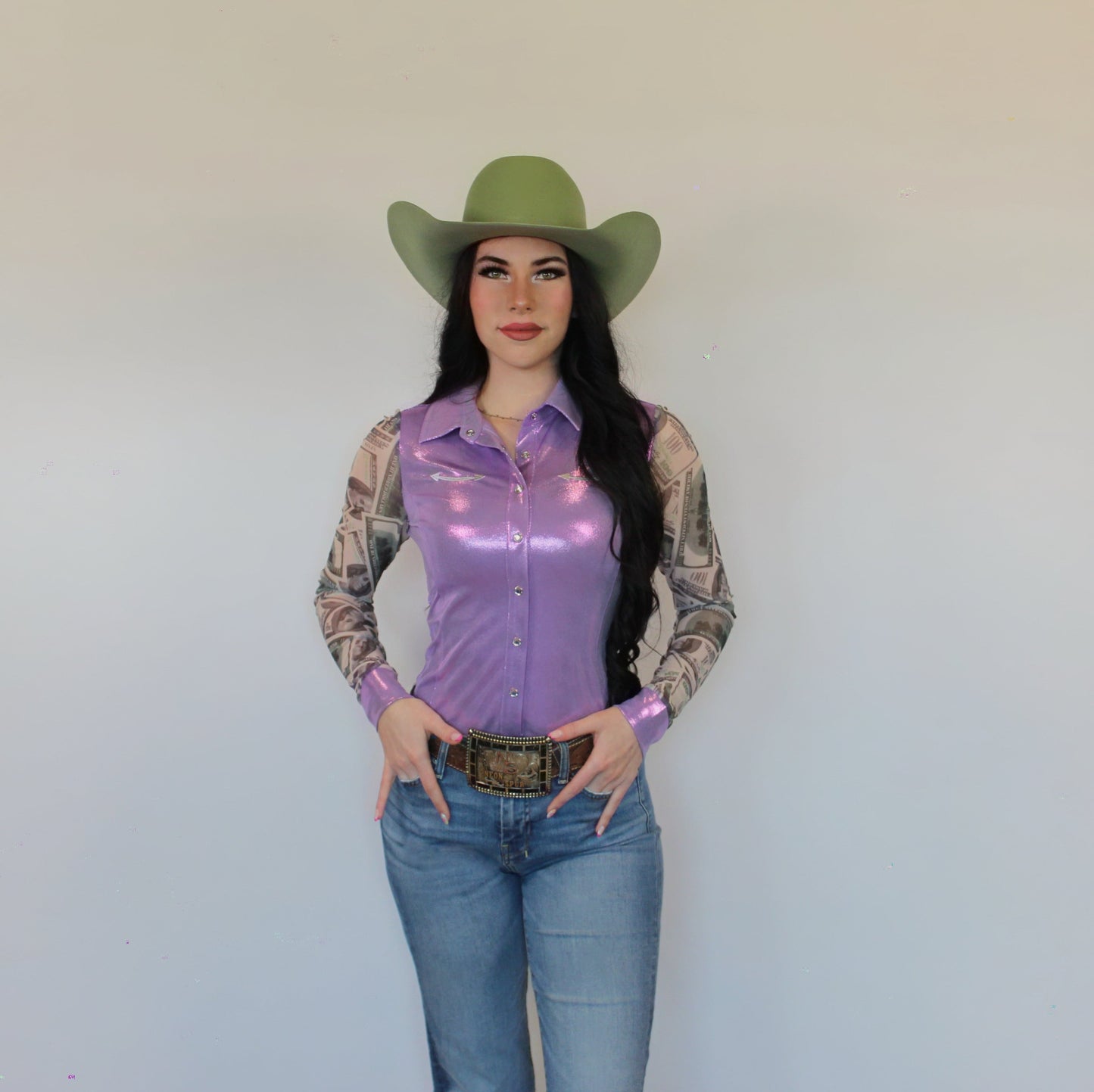 All In Pearl Snap Rodeo Shirt
