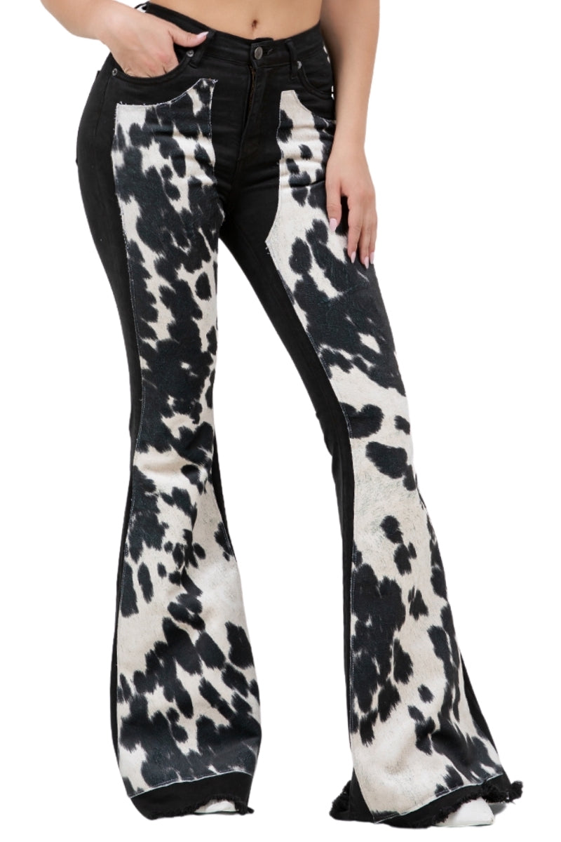 GJG Rodeo Bell Bottom Jean in Black