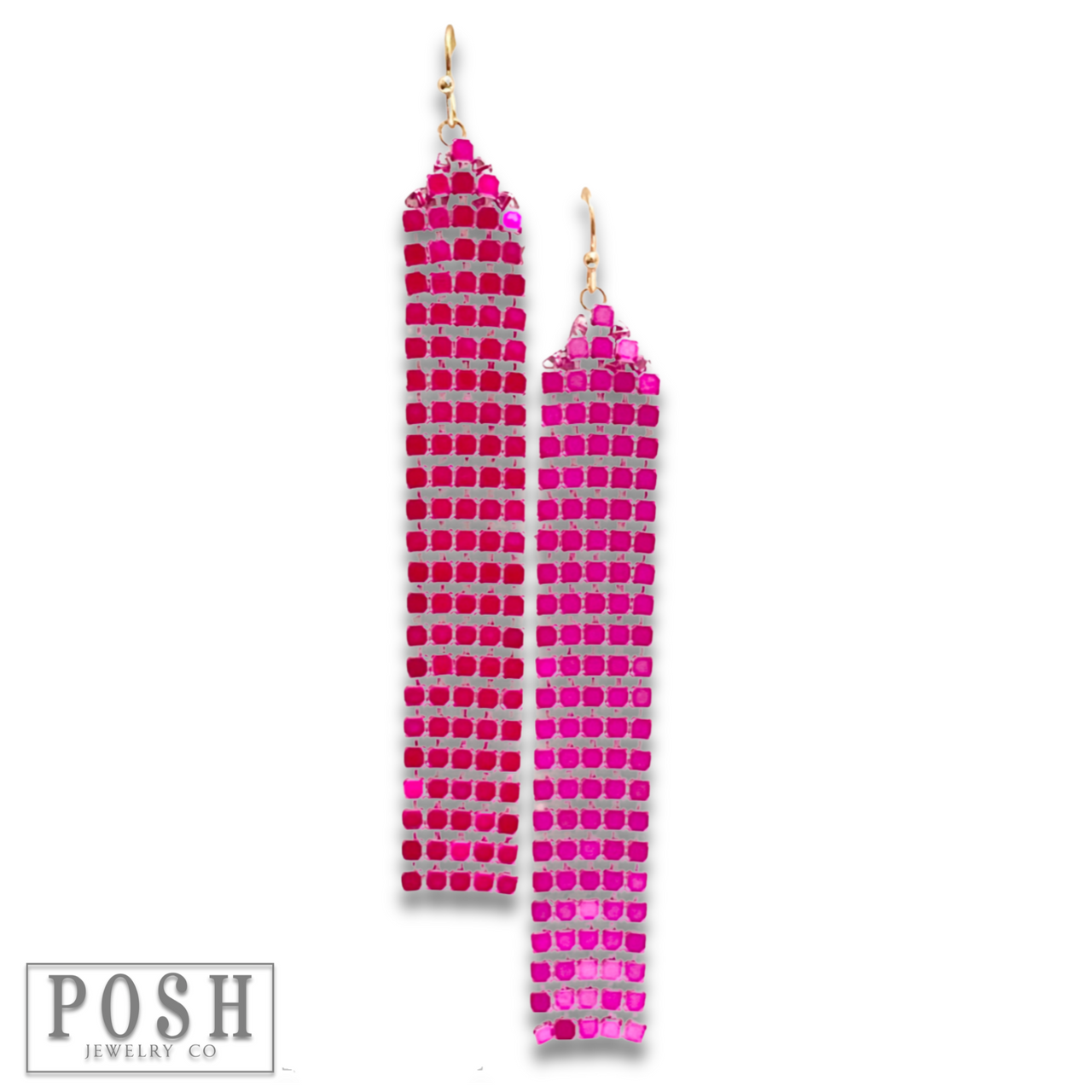 Pink Panache Mesh fringe earring - LC