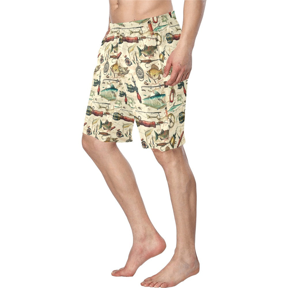 Baha Ranch Fishing Swim Board Shorts Men's Beach Shorts Trunks