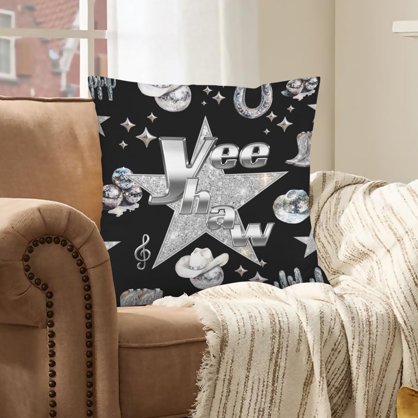 Baha Ranch YEEHAW Velvety Soft Pillow Case Made in America