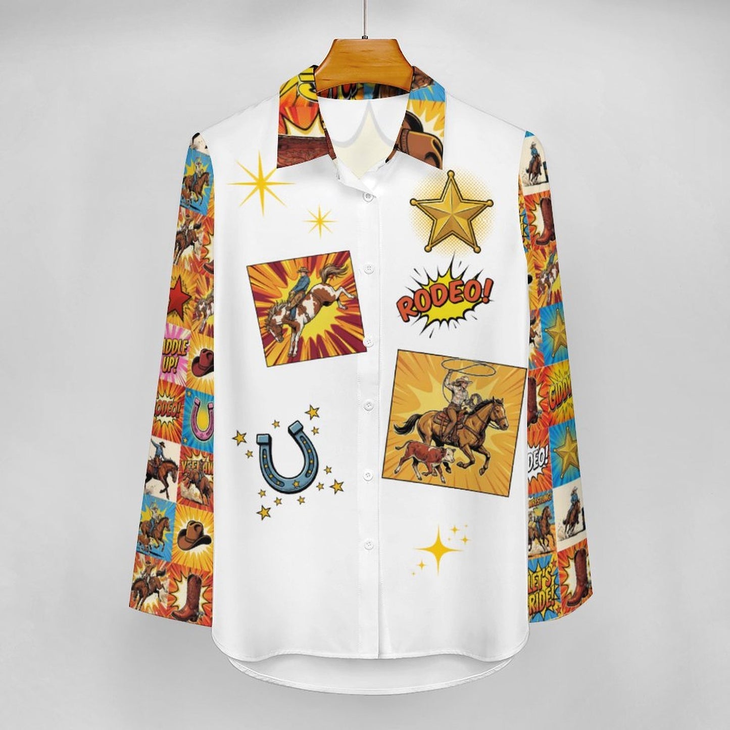 Baha Ranch The Comic Corral Western Rodeo Blouse
