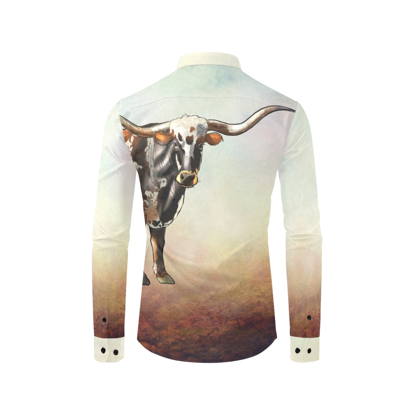 Longhorn Bull Western Button Up Shirt