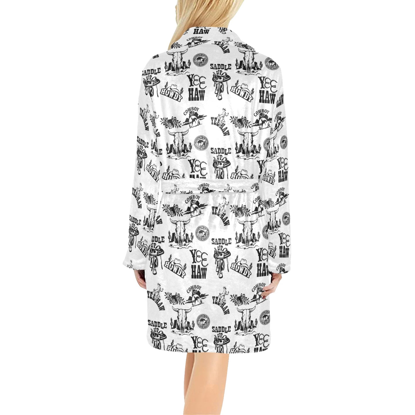 Cowboy Print Women's Western Bath Robe