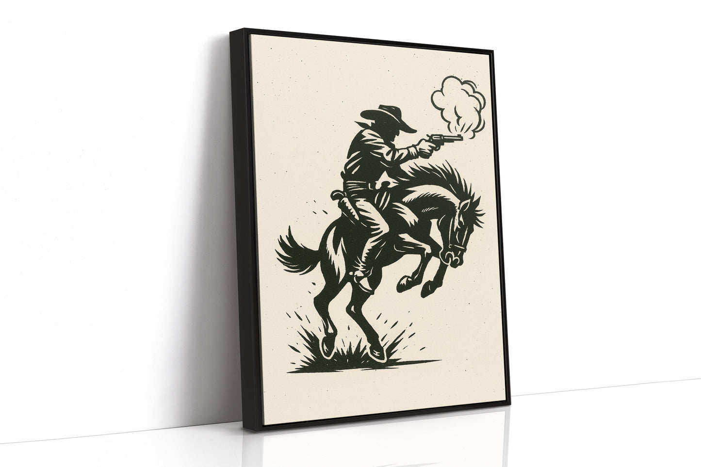 Cowboy Gunfire in the Dust