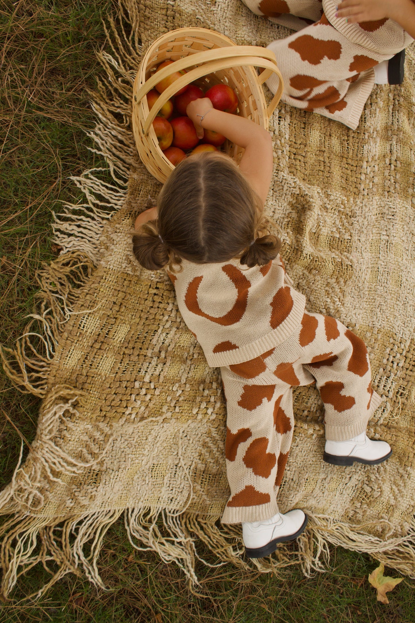 Safe Haven Fall two-piece knit horse shoe toddler girls western autumn fashion