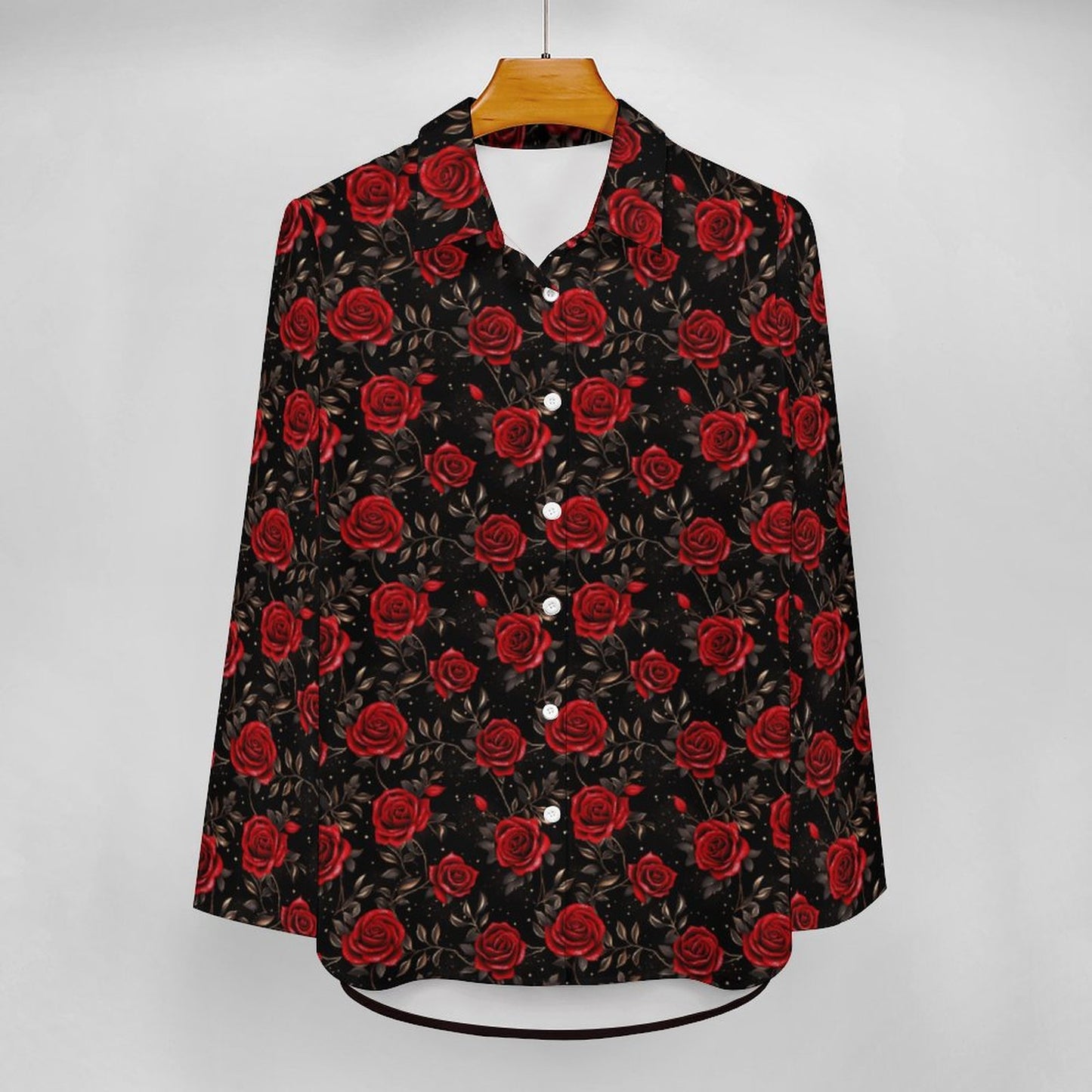 Colores De Mexico Rose Floral Button Up Blouse