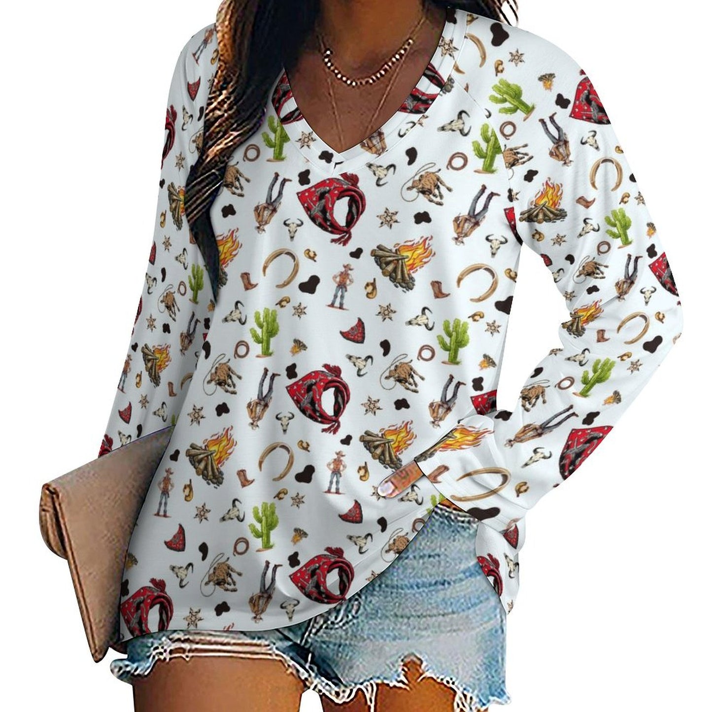 Baha Ranch Western Long Sleeve Top