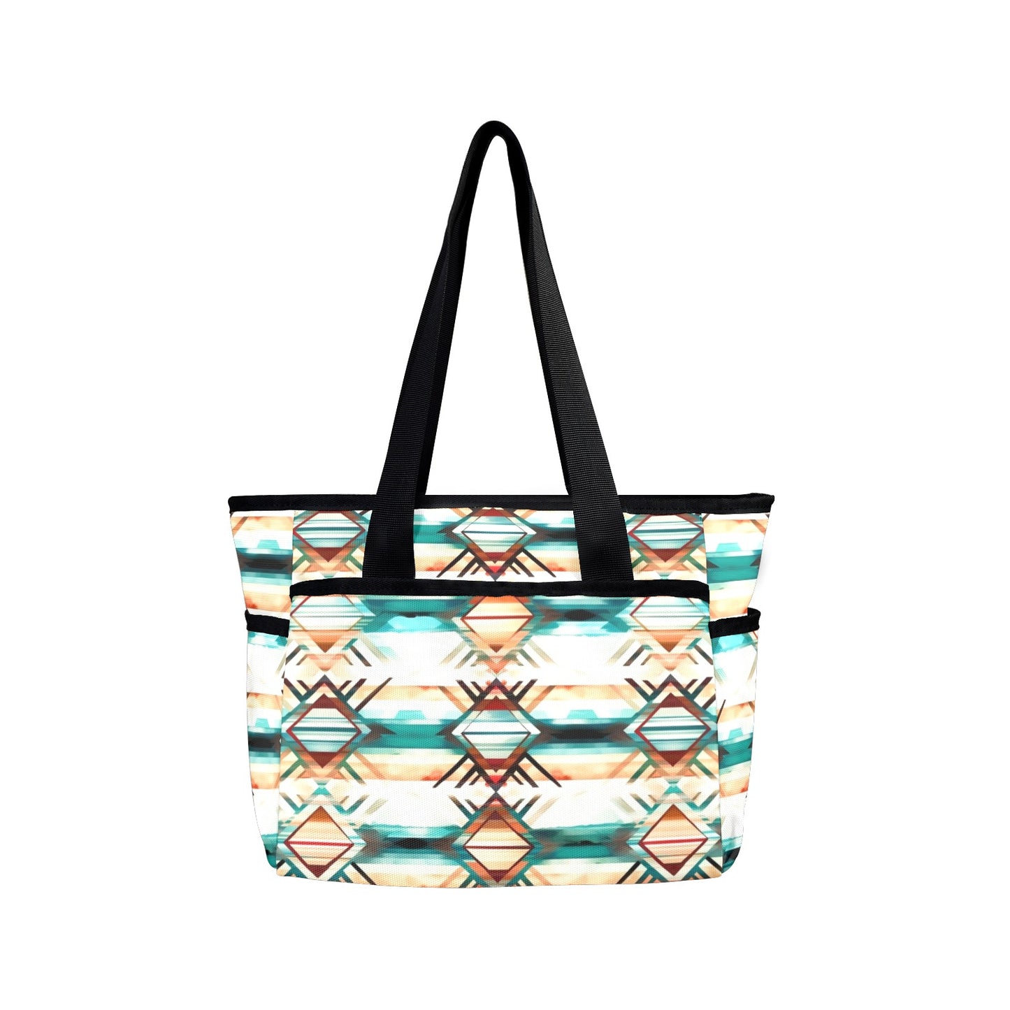 Diamond Aztec Beach Tote Bag