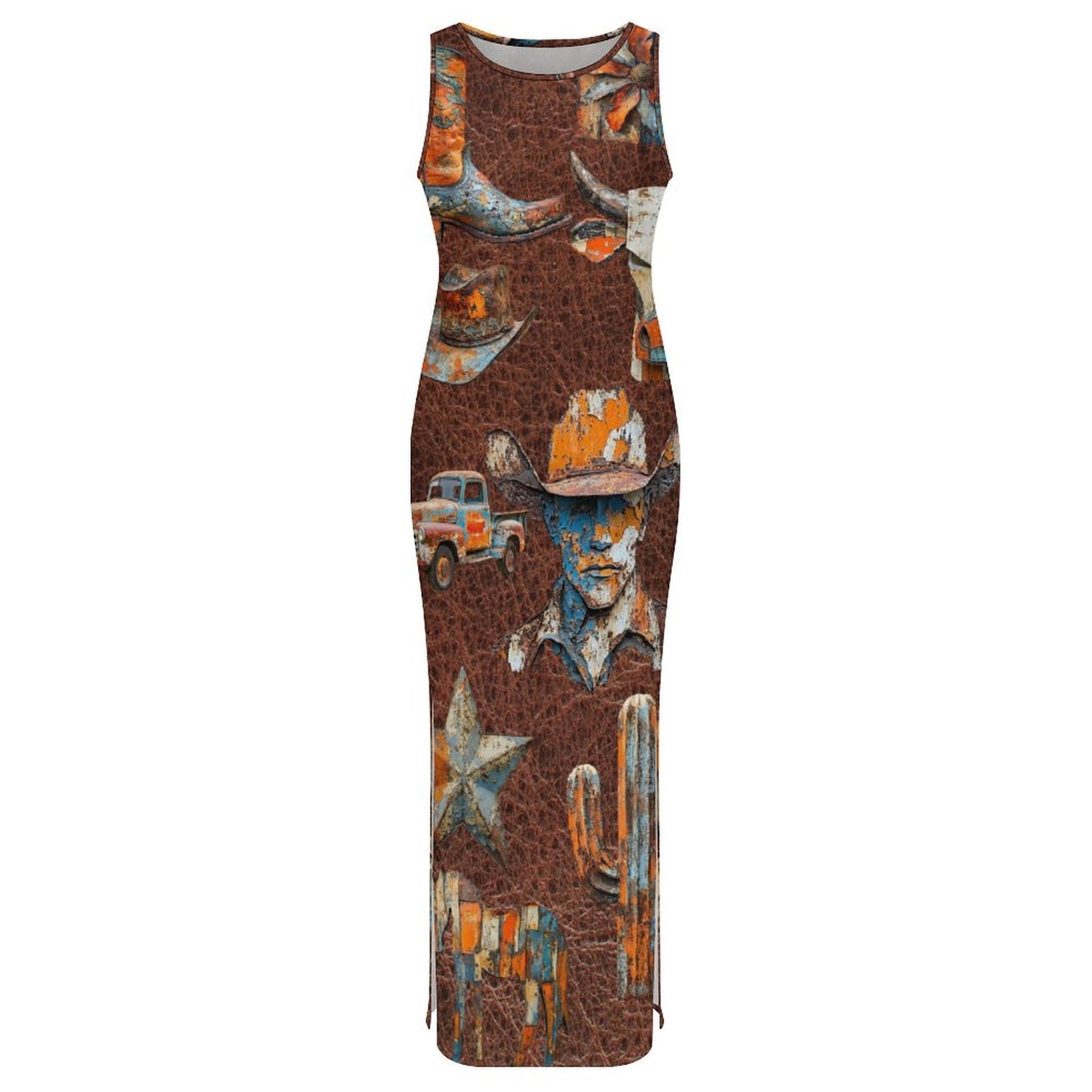 Cowboy Treasures Bodycon Maxi Dress