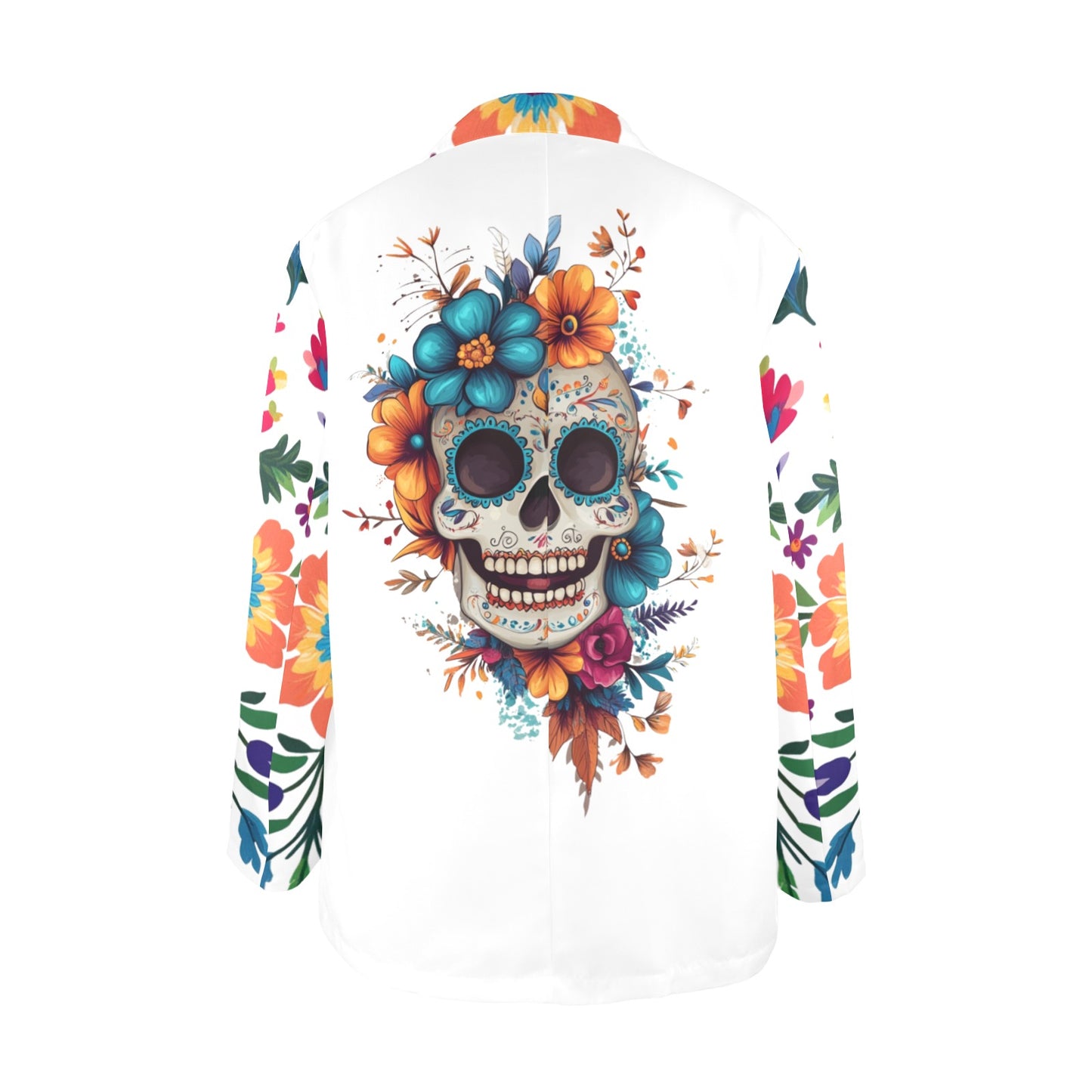 Colores de Mexico Sugar Skull Floral Blazer