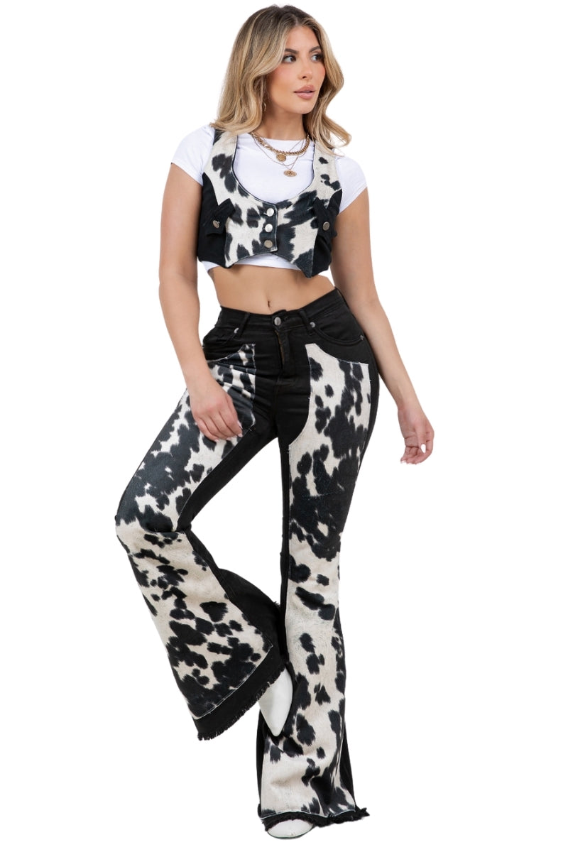 GJG Rodeo Bell Bottom Jean in Black
