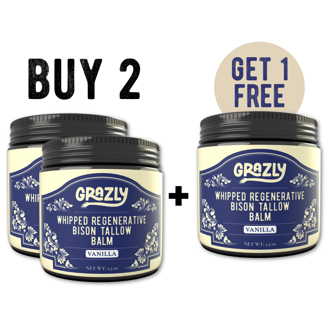 Grazly Whipped Bison Tallow & Manuka Honey Moisturizing Balm