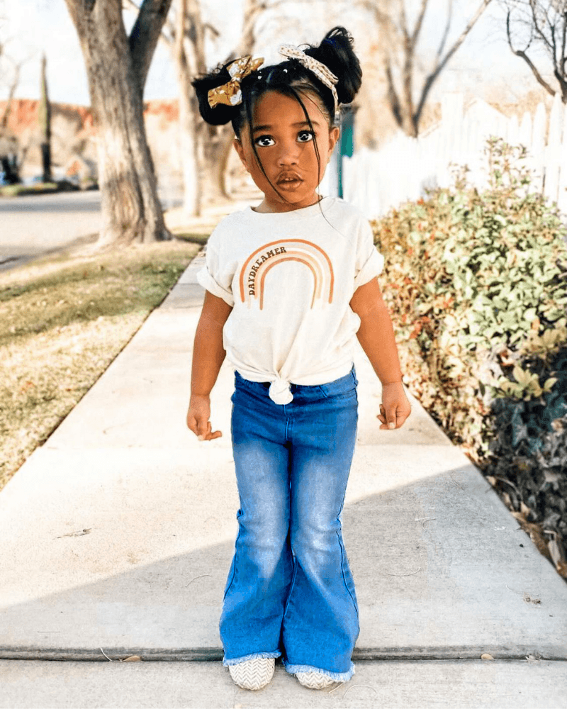 Children's Sophie Denim Bell Bottoms - Dark Wash