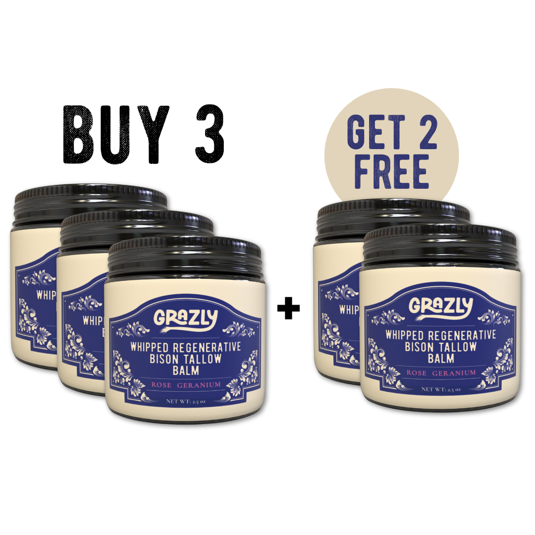 Grazly Whipped Bison Tallow & Manuka Honey Moisturizing Balm