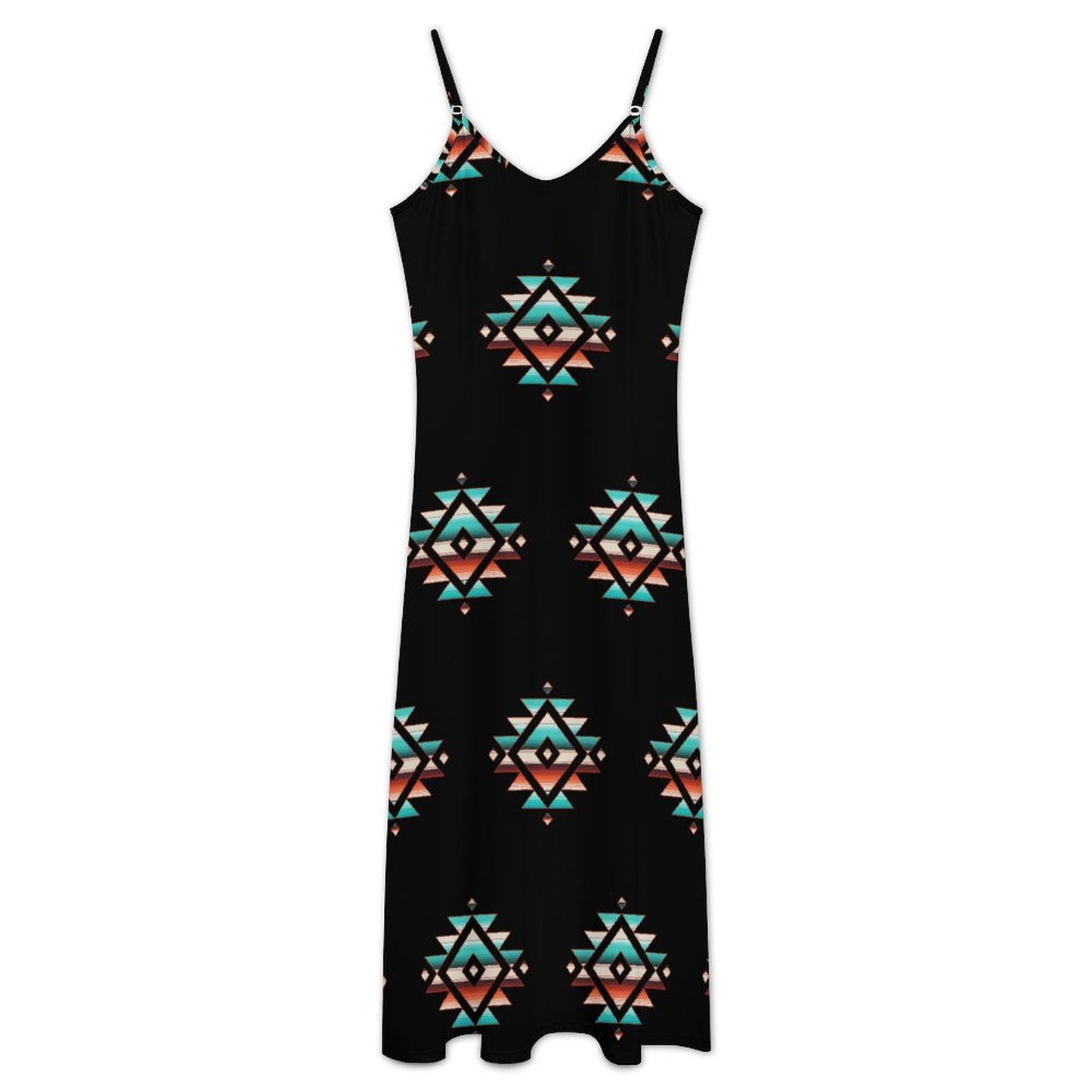 Southwestern Aztec Western Maxi Dress