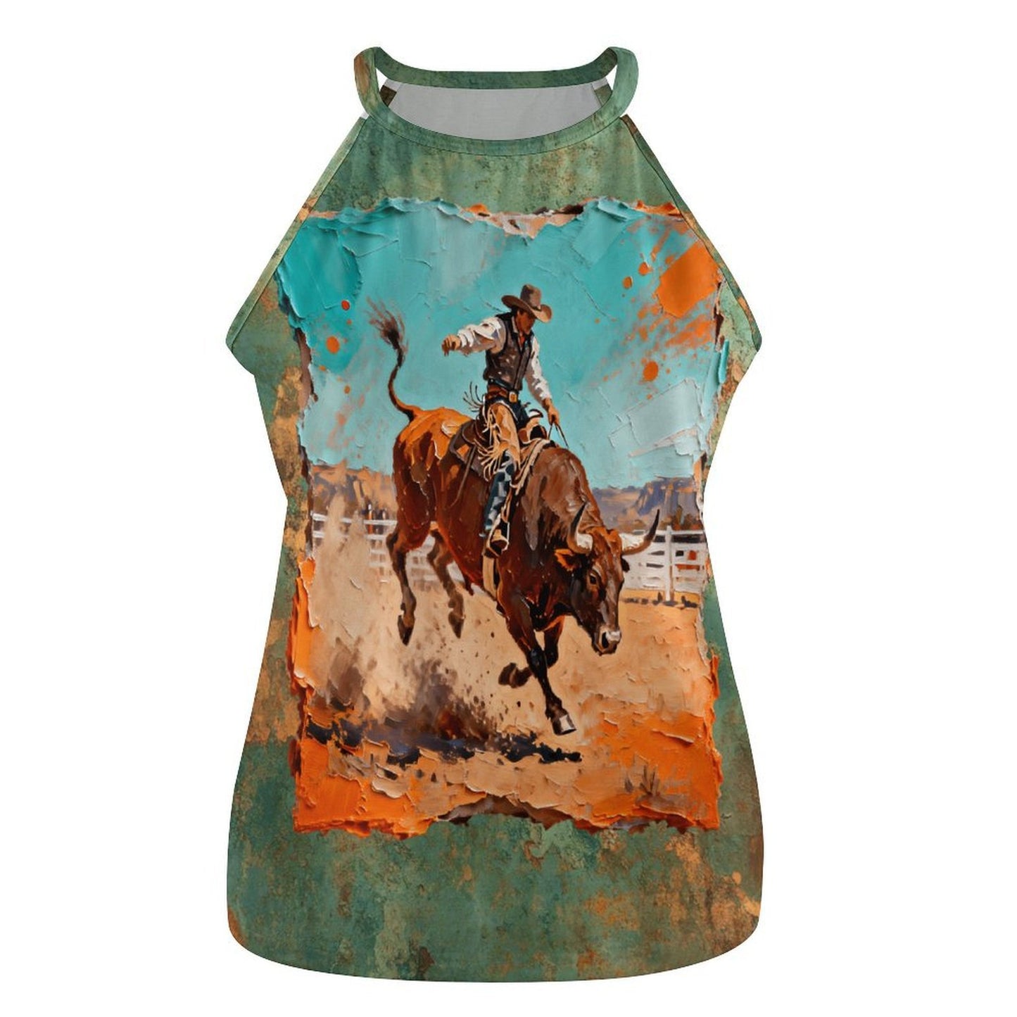 Baha Ranch Eight Second Bull Ride Rodeo Tank Top