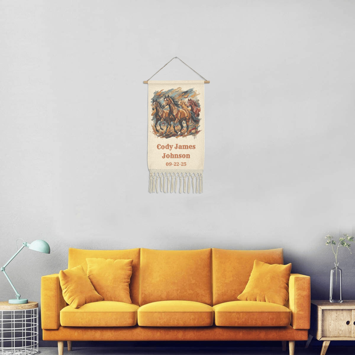 Baha Ranch Personalized Baby's Room Nursery Wall Hanging Made in America