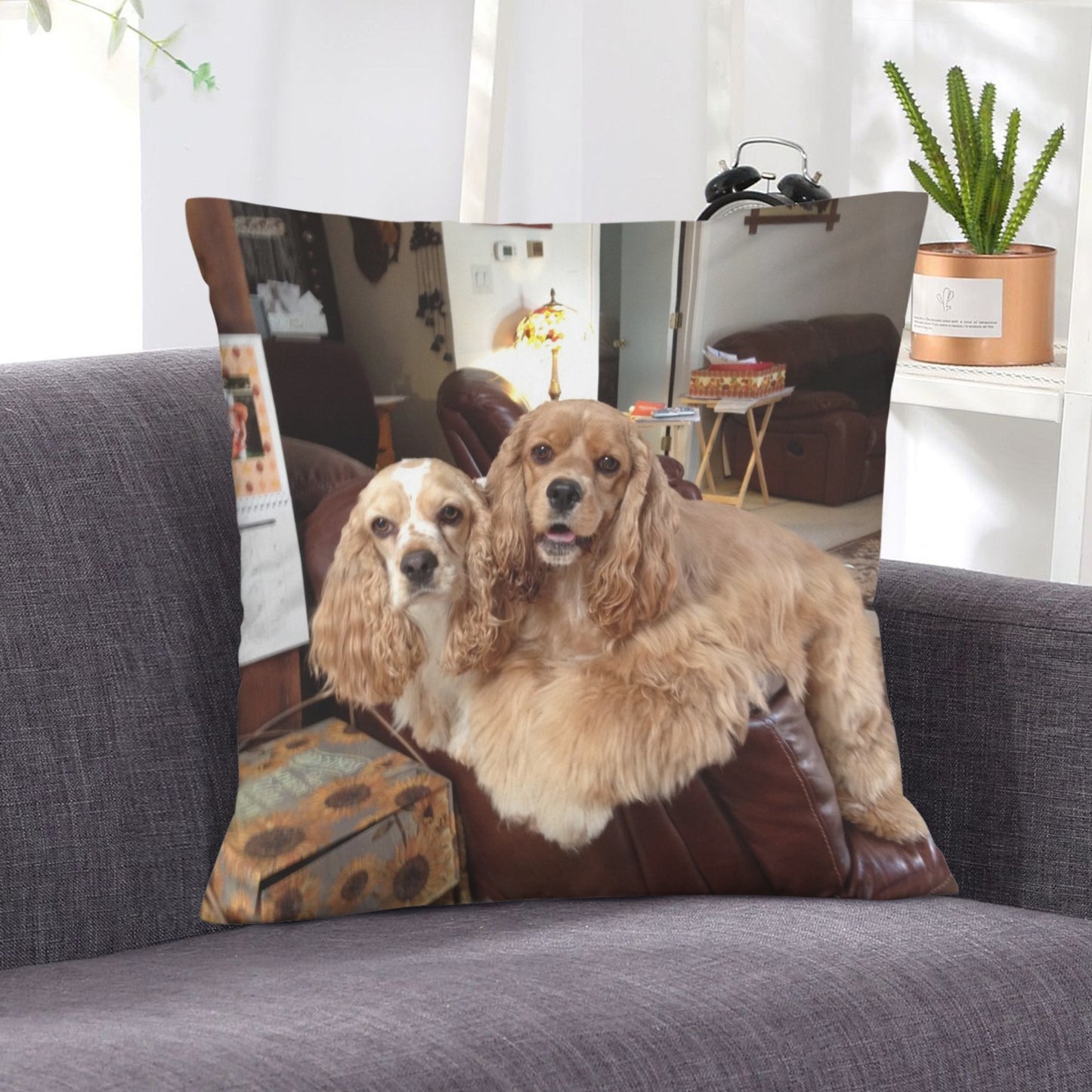 Customizable Pet Dog Cat Memorial Cockers Velvety Soft Pillow Case Made in America