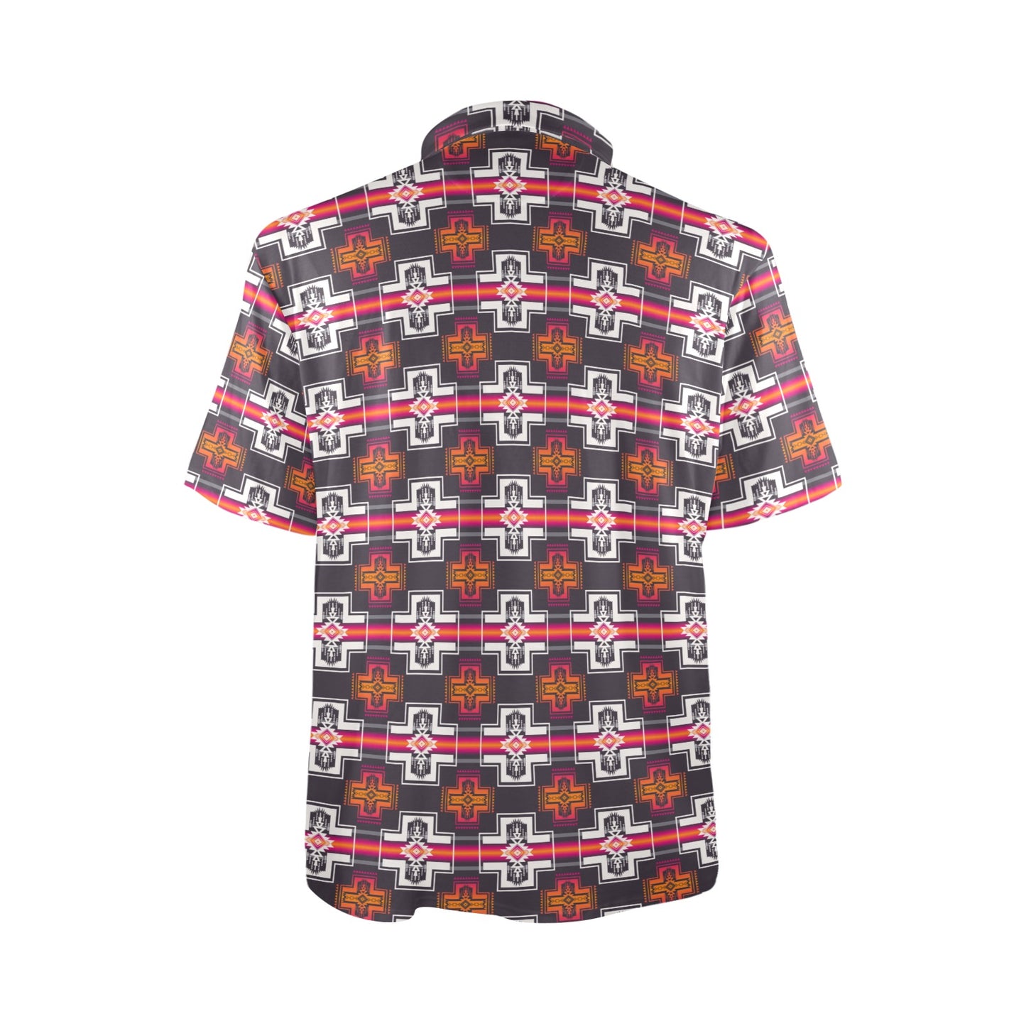 Pink Fire Aztec Men's Polo Style Shirt