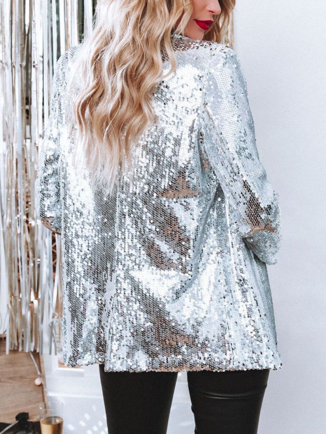 Sequin Long Sleeve Blazer choice of colors