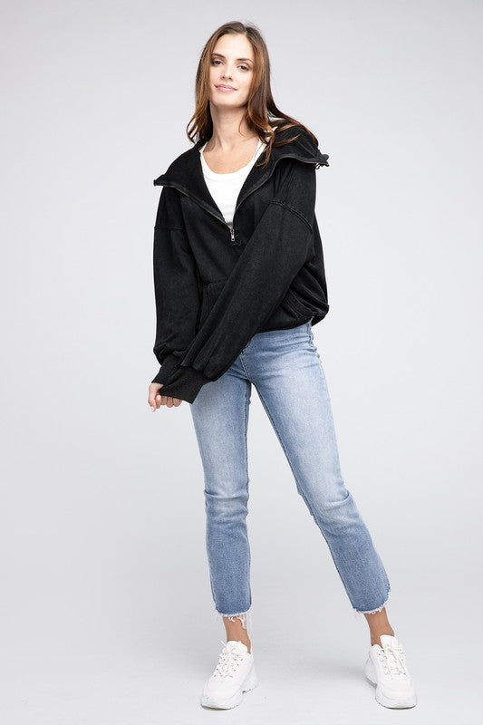 Stitch Detailed Elastic Hem Hoodie choice of colors