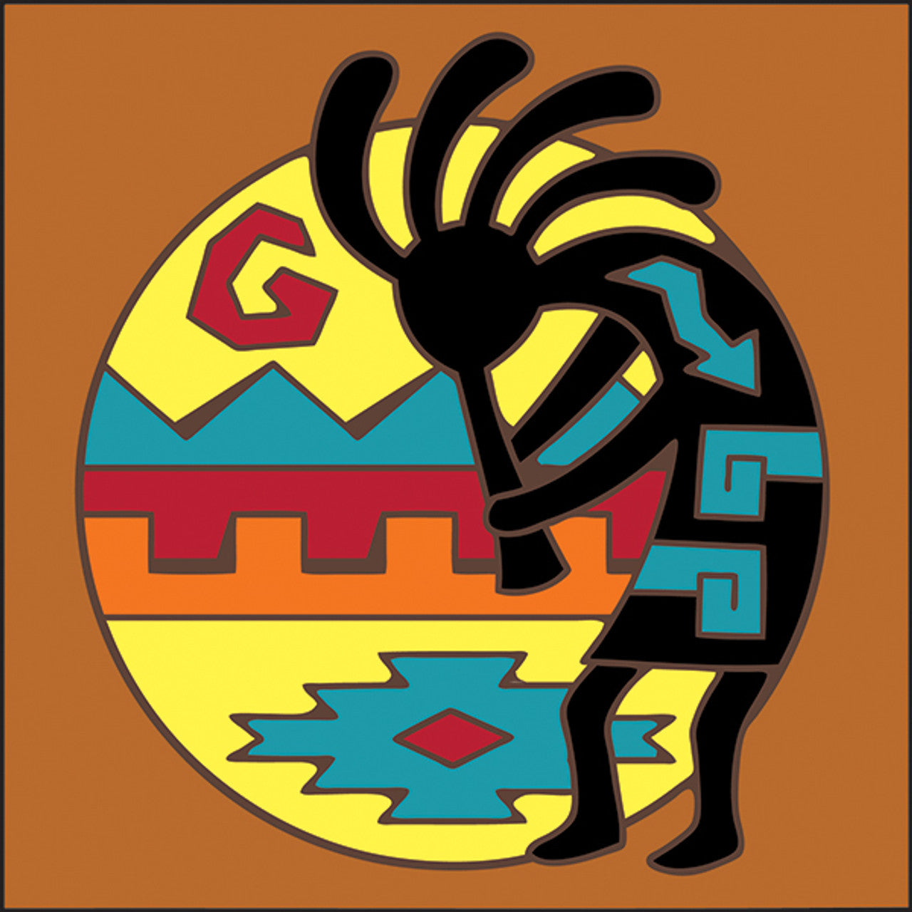 Kokopelli Sun Tile