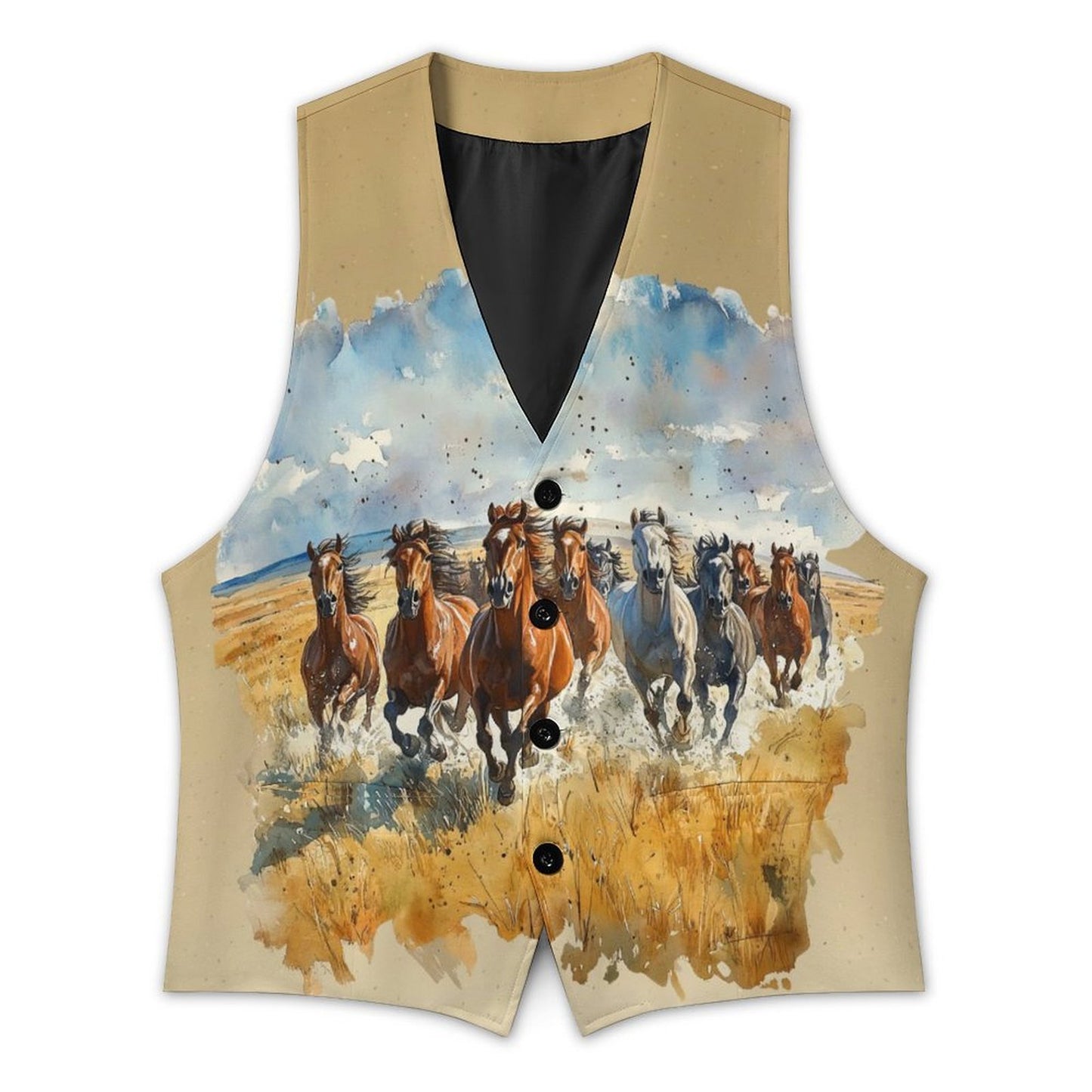 Baha Ranch Wild Horse Ranch Men's Sleeveless Suit Vest