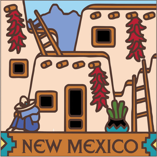 New Mexico Adobe House Tile