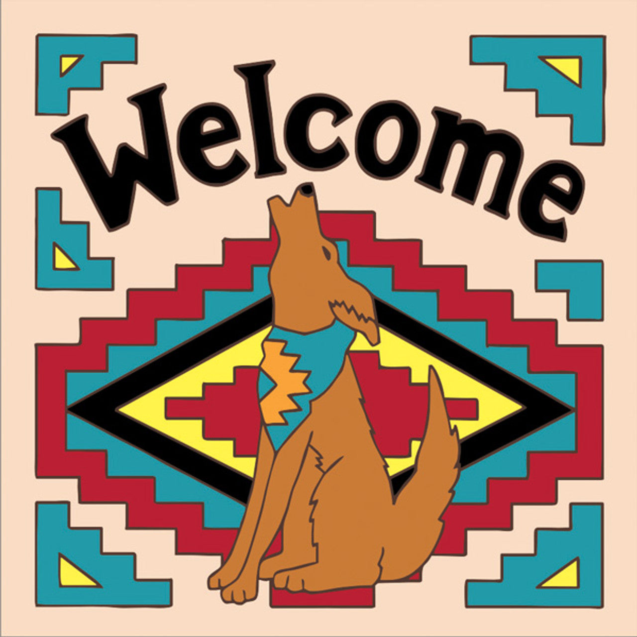 Welcome Coyote Tile