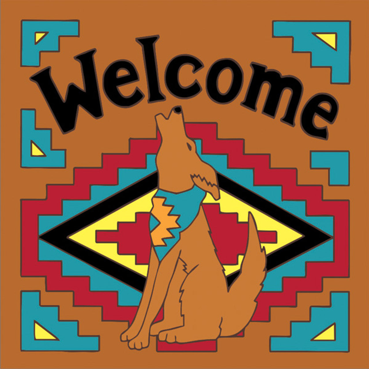 Welcome Coyote Tile