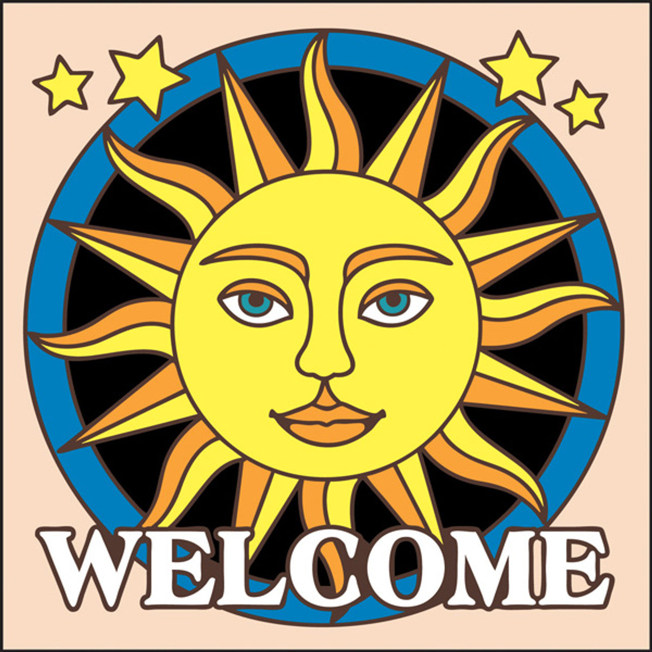 Welcome Sunface Tile | Sun Welcome Sign