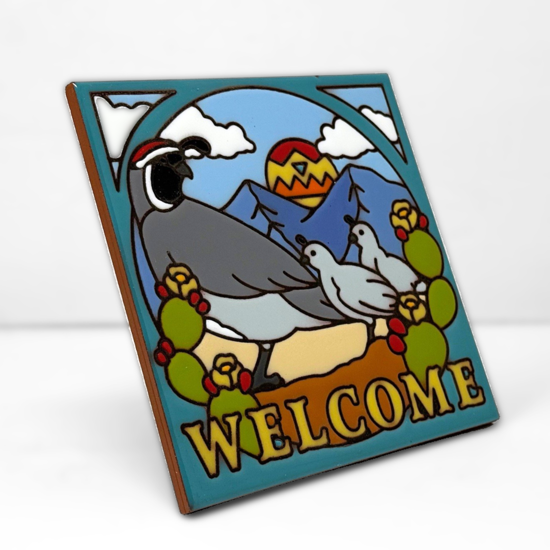 Welcome Quail Tile