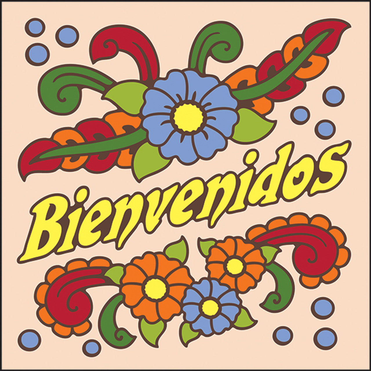 Bienvenidos Tile | Floral Welcome Sign
