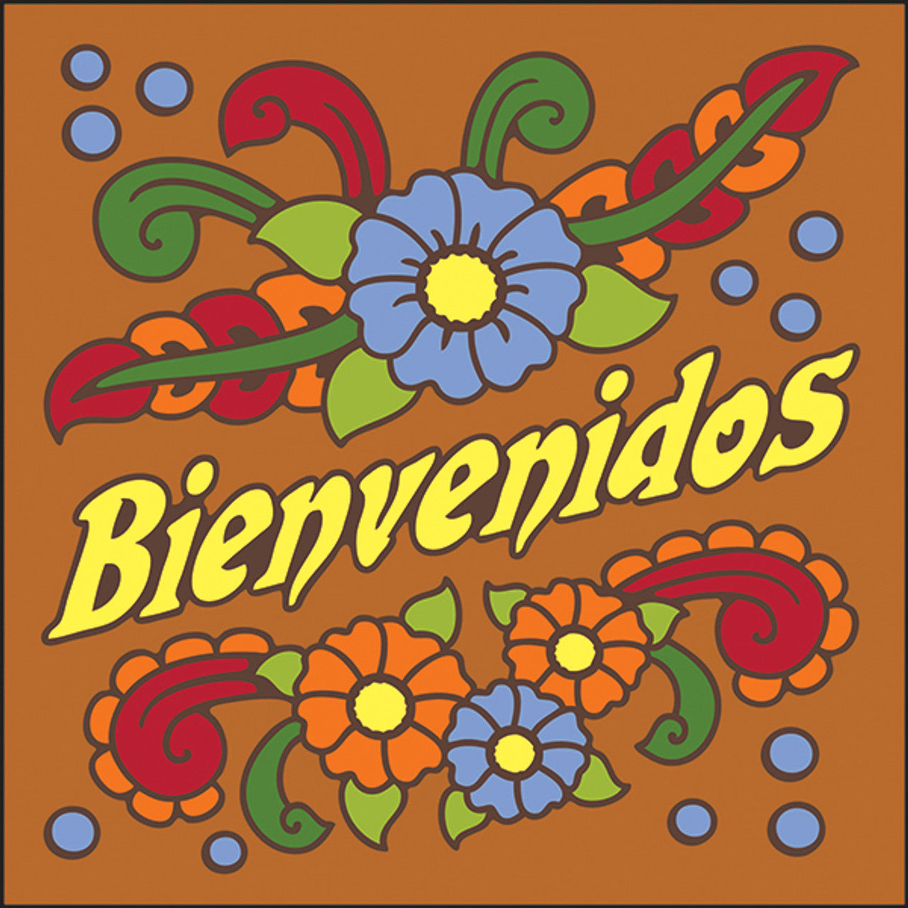 Bienvenidos Tile | Floral Welcome Sign