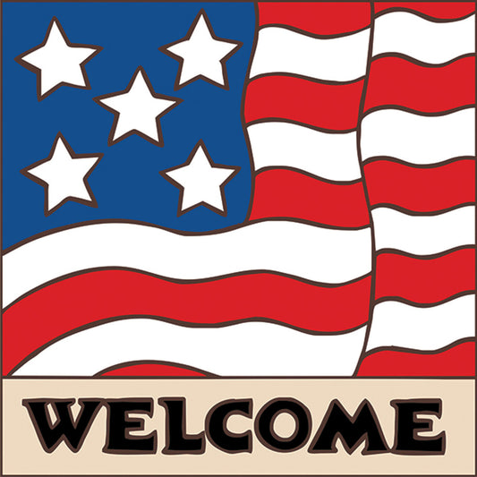 Welcome Flag Tile