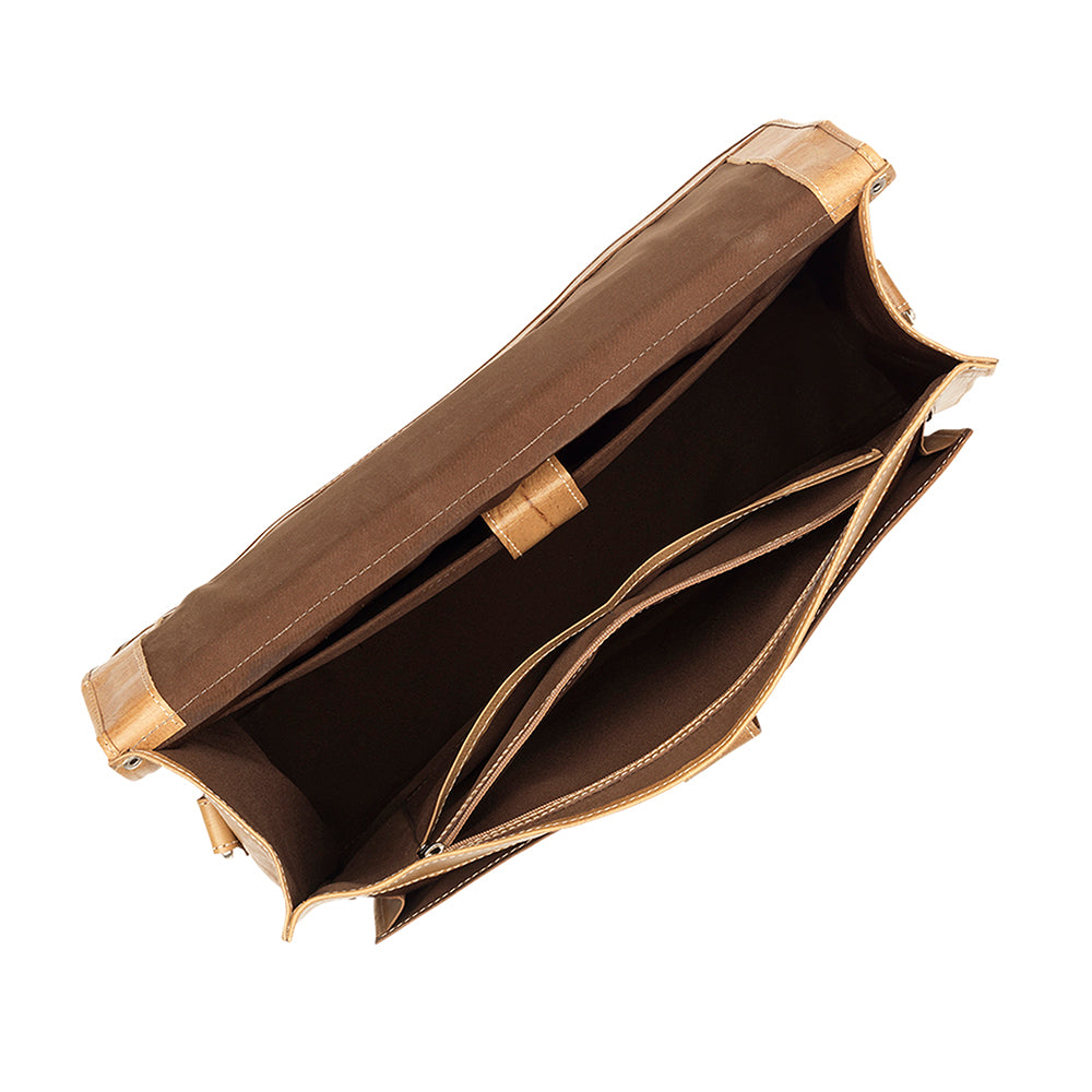 Stagecoach Leather Multi-Compartment Briefcase