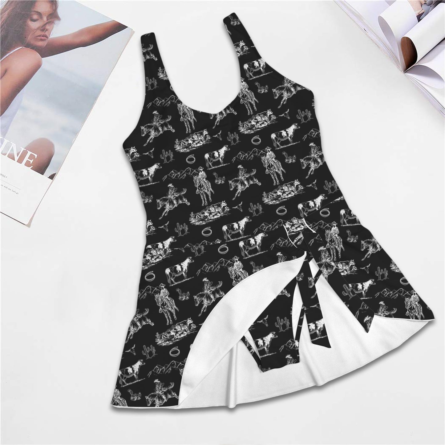 Ranch Life Skirted Swimsuit