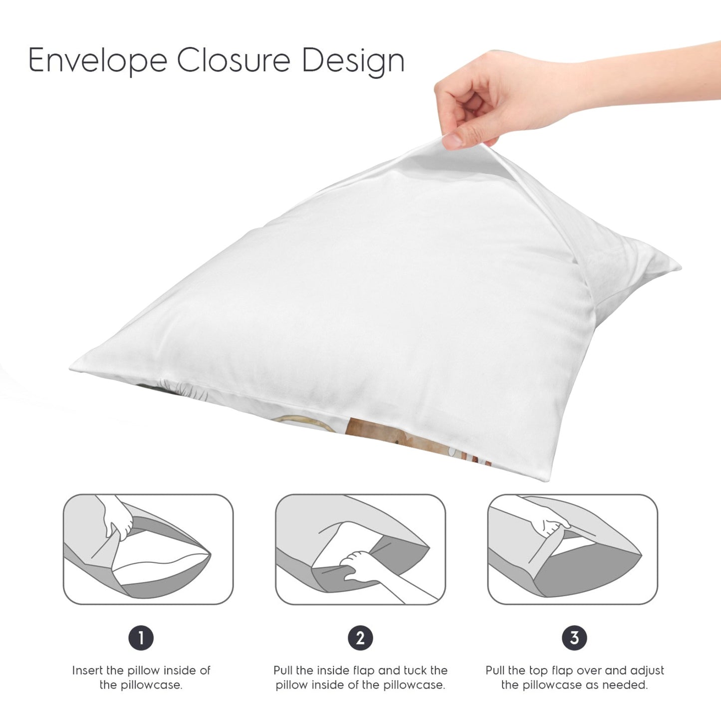 Baha Ranch Fancy Horse on White Velvety Soft Pillow Case Made in America