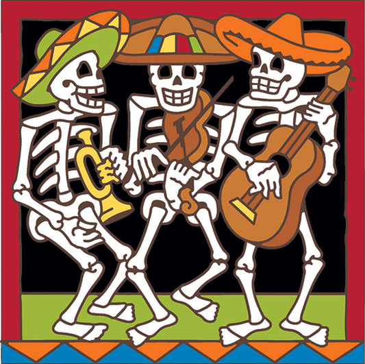 Day of the Dead Mariachis Tile