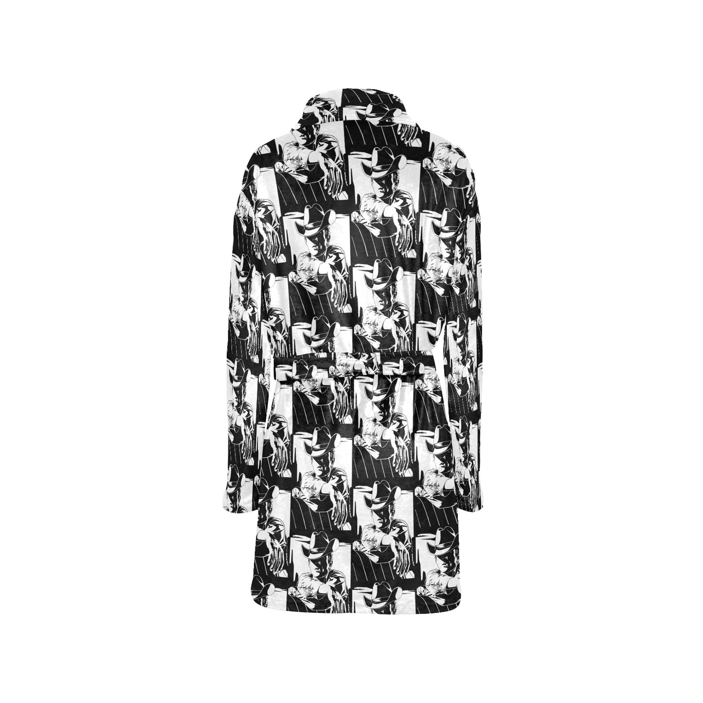 Black White Cowboy Bath Robe