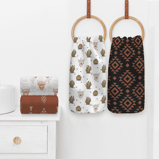 Highlands Southwest Set of 4 Kitchen Dish Towels Made in America