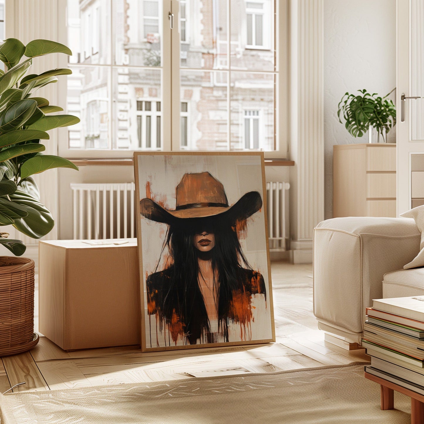 The Silent Outlaw – Western Cowgirl Canvas Art