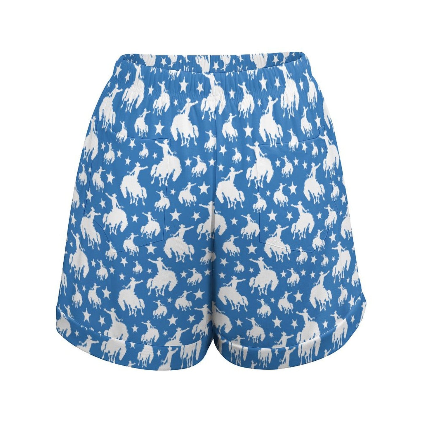 Baha Ranch Blue Rodeo Drawstring Shorts