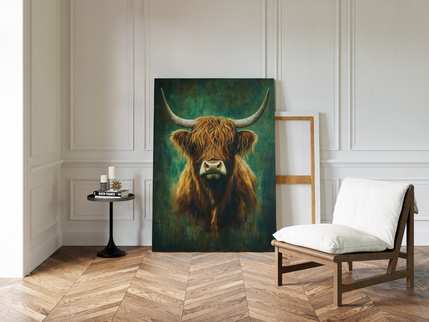Highland Majesty in Emerald Light Western Farm Cow Ranch Wall Decor