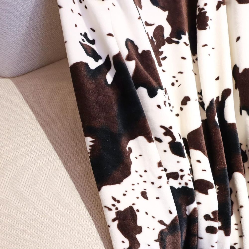 Cow Print Throw Blanket choice of sizes