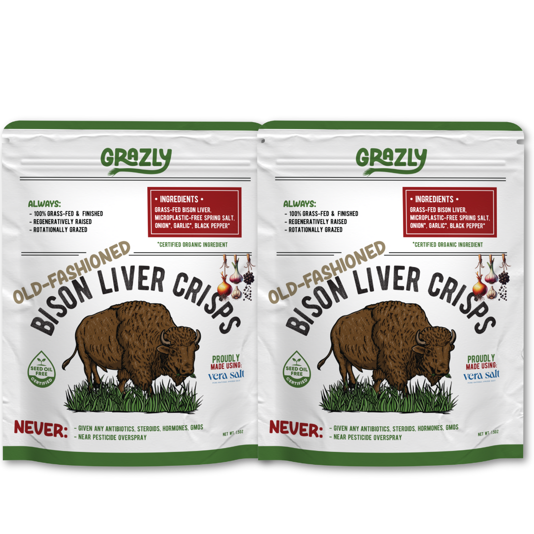 Grazly Bison Liver Crisps - 100% Grass-Fed/Finished